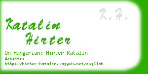 katalin hirter business card